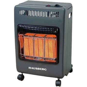 Mini Soba pe gaz GPL Hausberg HB-1023NG, aprindere piezo-electrica, 3 placi de incalzire ceramic putere totala 4.2kW, sistem de oprire automata a gazului, Negru