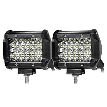 Set 2 Proiectoare LED Auto Off Road, 24 LED-uri, 72W, Dreptunghiulare