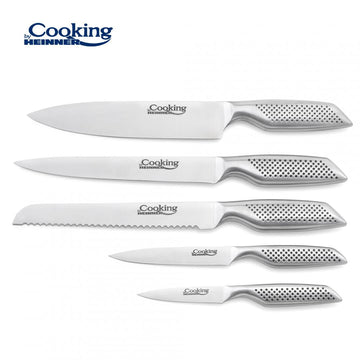 Set cutite de bucatarie, 5 piese, silver, Cooking by Heinner, inox