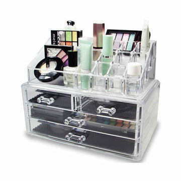 Organizator cosmetice cu 16 spatii pentru depozitare